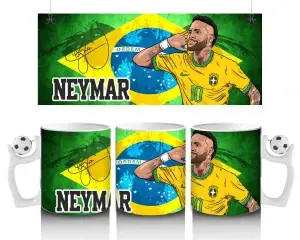 Neymar Jr. „Brazilská Hrdost“ Hrnek 300ml – Samba v Každém Doušku