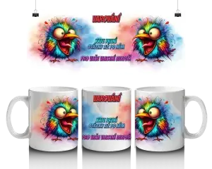 Hrnek „VAROVÁNÍ: Kafe první, otázky až po něm!“ – Pro bezpečí všech 😆☕