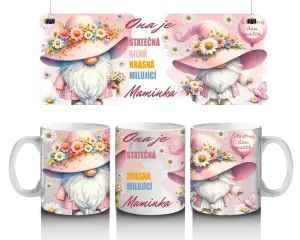 Hrnek „Šťastný den matek – Květinový skřítek“ 🌸🧙‍♀️