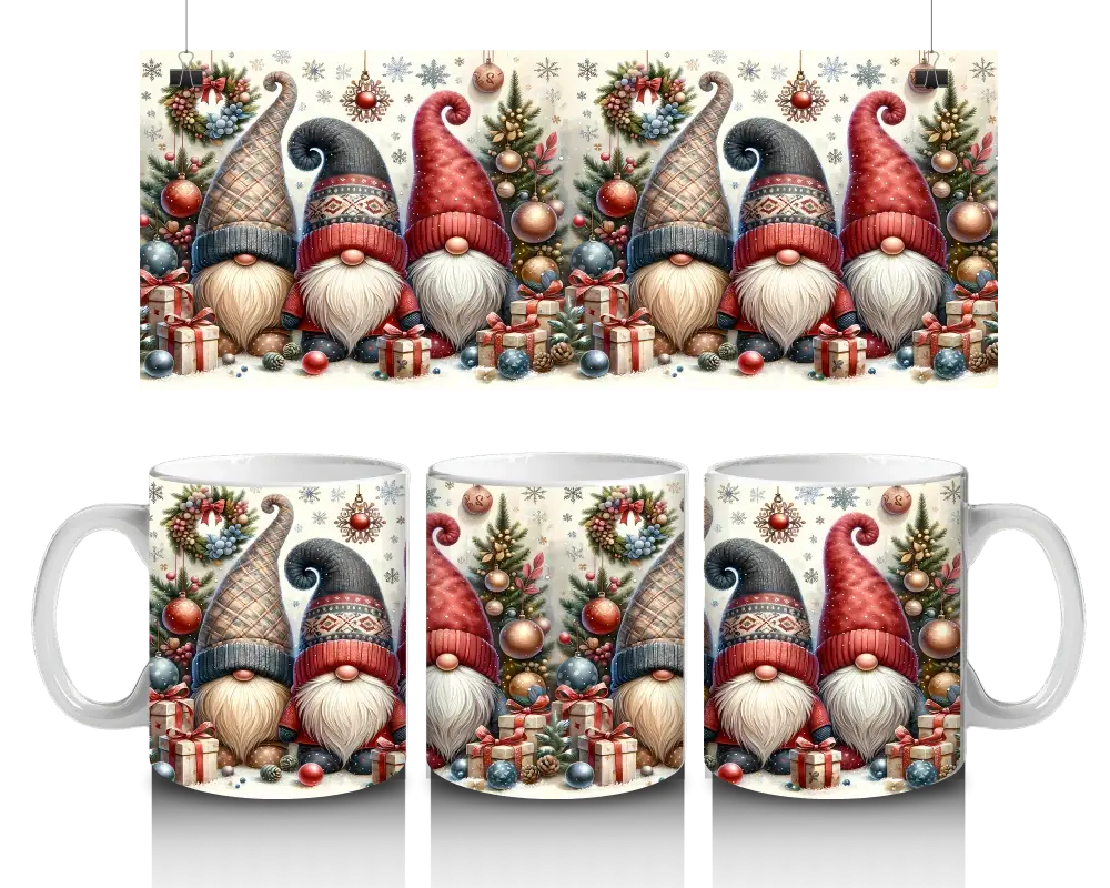 Vánoční hrnek Skřítci v zimních čepicích