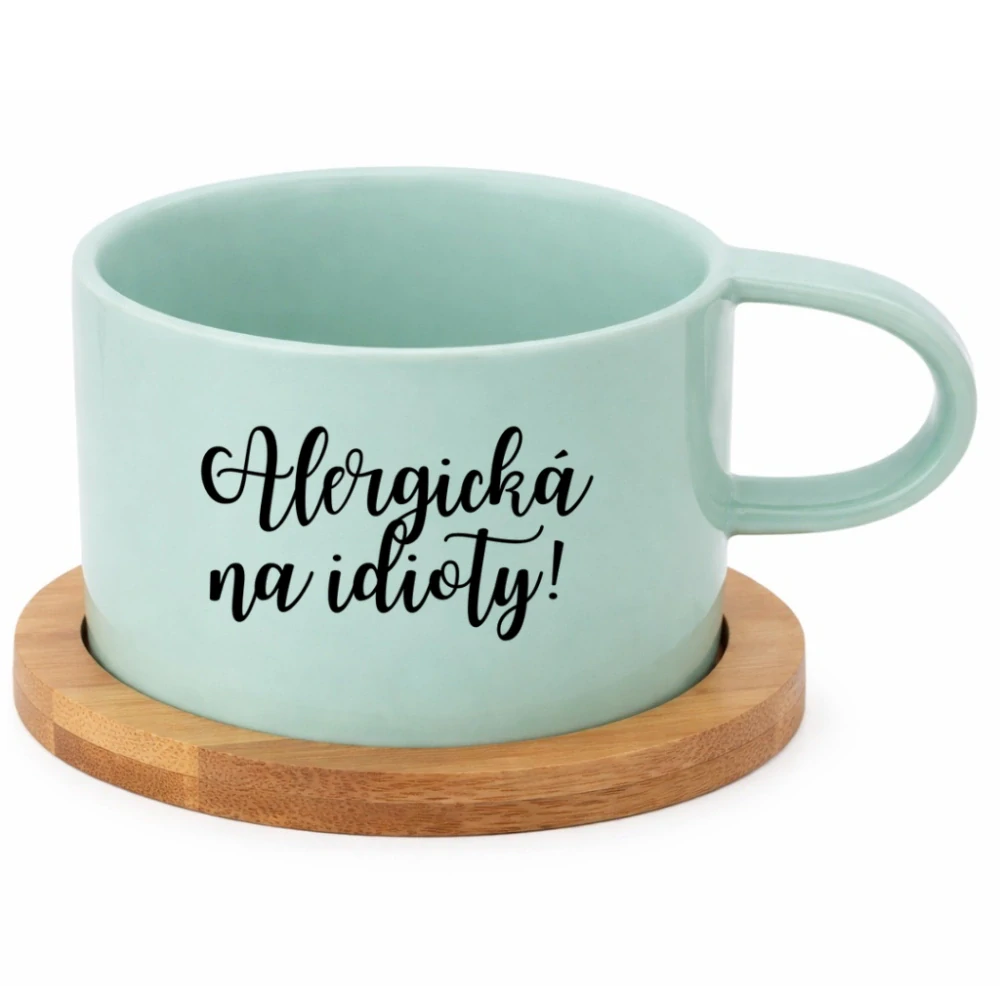 Keramický hrneček 200 ml – „Alergická na idioty!“ 😄