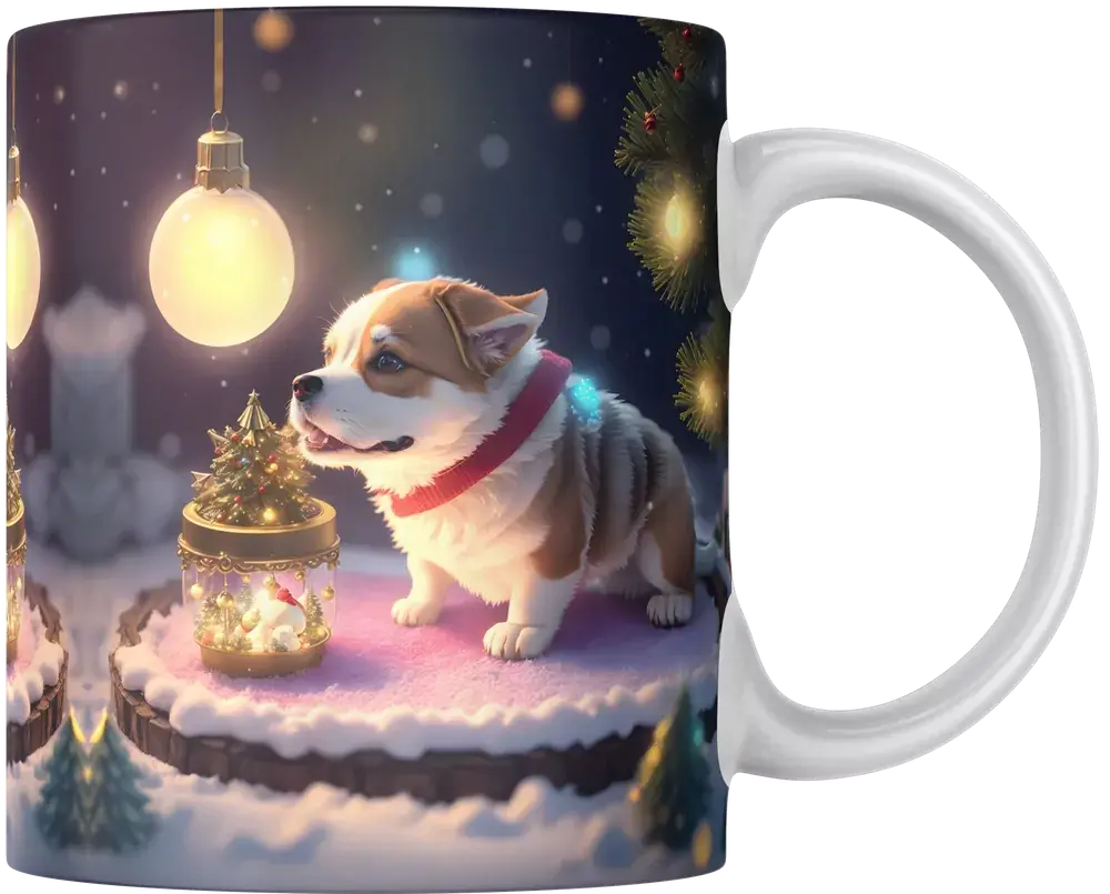 Vánoční psí hrnek