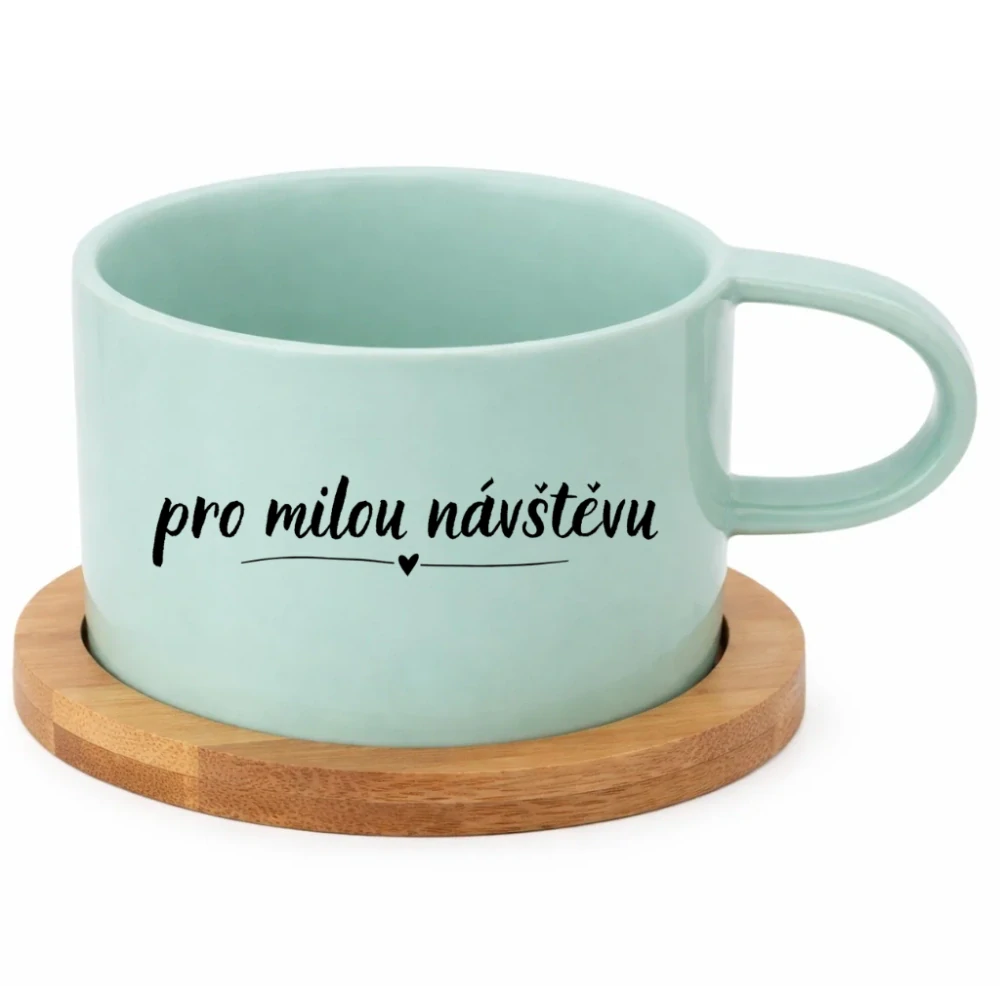 Keramický hrneček 200 ml – „Pro milou návštěvu“