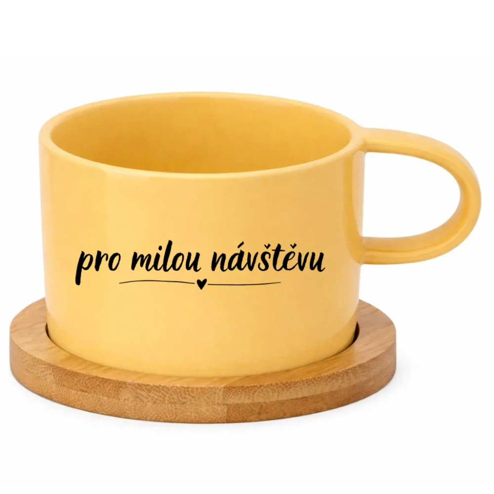 Keramický hrneček 200 ml – „Pro milou návštěvu“
