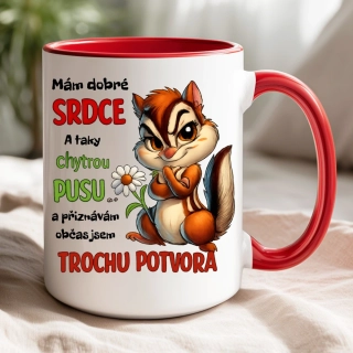 Hrnek „Mám dobré srdce… a někdy jsem trochu potvora“
