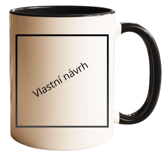 Personalizovaný hrnek s vlastním návrhem černý – 330 ml